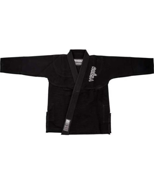 Venum Contender vaikiškas BJJ kimono (su nemokamu baltu diržu) – juodas