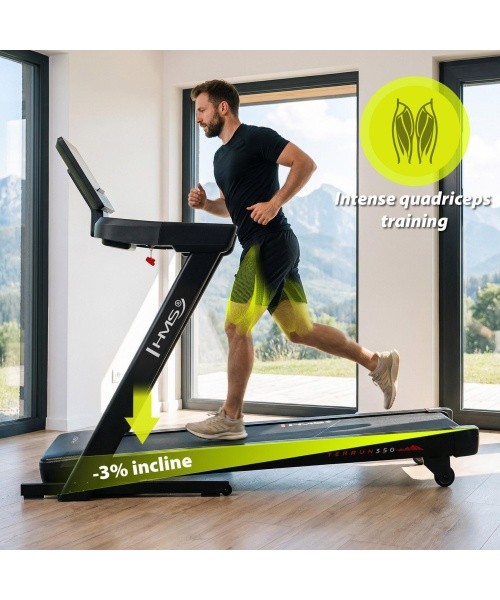 ELECTRIC TRAINING TREADMILL WITH INCLINE AND DECLINE ADJUSTMENT HMS TERRUN350