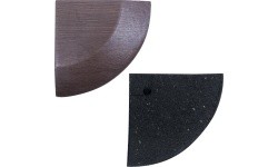 Kampinė detalė Luxteko vaflinių grindų kilimėliams 2 cm, 1 vnt. - Mediena