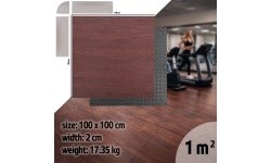 Tvirtas grindų kilimėlis inSPORTline Luxteko Waffle 100 x 100 x 2 cm - Mediena