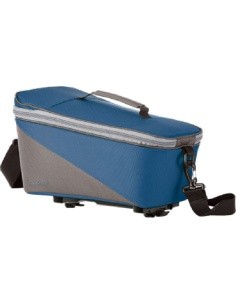 RACKTIME Talis 2.0 rear carrier bicycle panniers, snap-it 2, 8l (blue/grey)