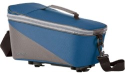 RACKTIME Talis 2.0 rear carrier bicycle panniers, snap-it 2, 8l (blue/grey)