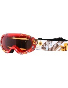 Junior ski goggle  WORKER Doyle with graphics - Red and Graphics