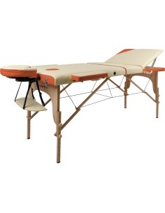 Massage Table inSPORTline Japane 3-Piece Wooden - Orange-White