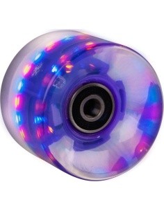 Šviečiantis Penny Board ratukas 60 x 45 mm su ABEC 7 guoliais - Tamsiai violetinė