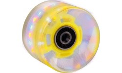 Šviečiantis Penny Board ratukas 60 x 45 mm su ABEC 7 guoliais - Geltona