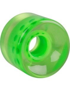 Mini riedlentės skaidrus ratukas 60x45 mm - Green