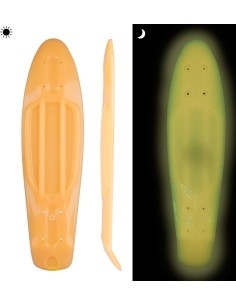 Glow-in-the-Dark Penny Board Deck WORKER Solosy 22.5*6” - Orange
