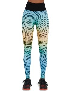Women’s Sports Leggings Bas Black Wave 90 - Multi-Coloured