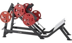 Hack Press treniruoklis Steelflex Plateload Line PLHP - Juoda/raudona