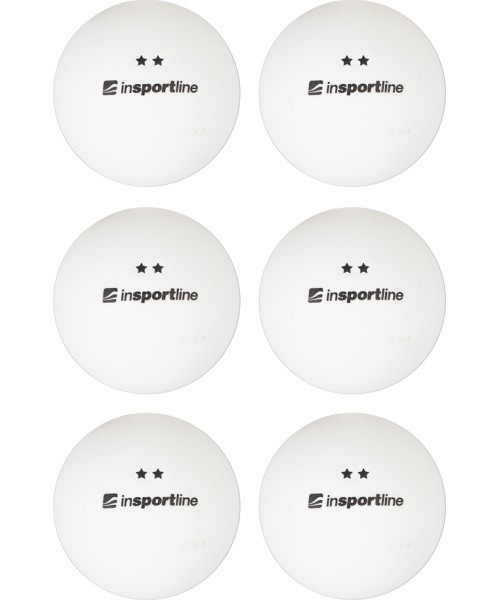 Table Tennis Balls inSPORTline Elisenda S2 – 6 Pcs. - White