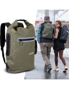 Waterproof Motorcycle Backpack W-TEC Uphills - Khaki