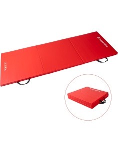 Sulankstomas gimnastikos kilimėlis inSPORTline Trifold 180 x 60 x 3 cm - Raudona