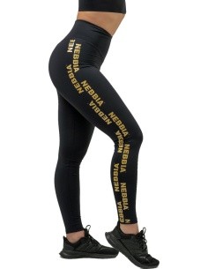 Women’s High-Waisted Leggings Nebbia INTENSE Iconic 834 - Black-Gold