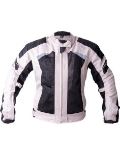 Women’s Summer Textile Motorcycle Jacket BOS Aylin - Sidabro, pilka