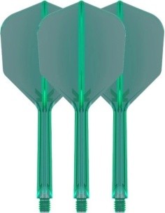 Smiginio strėlyčių plunksnos Target K-Flex No.6 In Between, 3 vnt. - Žalia