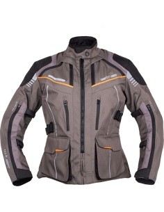 Women’s Touring Motorcycle Jacket W-TEC Smackton Lady -  Grey/Orange 