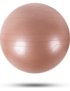 Gimnastikos kamuolys inSPORTline Stretch Ball 55 cm - Mocha mousse
