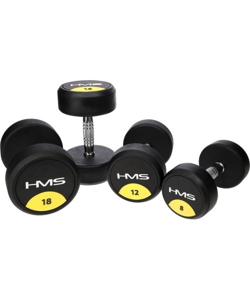 HG PRO RUBBER DUMBBELL HMS - 18 kg