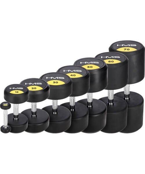 Gumuotas hantelis HG PRO HMS - 35 kg