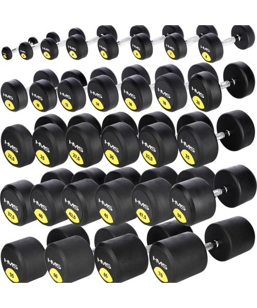 HG PRO RUBBER DUMBBELL HMS - 55 kg