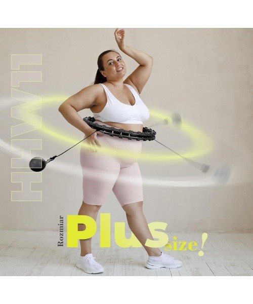 HHW11 PLUS SIZE HULA HOOP BLACK WITH WEIGHT HMS
