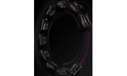 HHW11 PLUS SIZE HULA HOOP BLACK WITH WEIGHT HMS