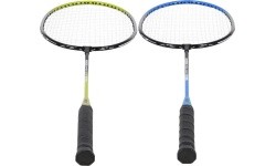NRZ014 STEEL / BADMINTON SET 4 ROCKETS + 3 SHUTTLECOCKS + NET 195x22cm + COVER NILS