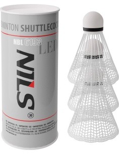 NBL6193 NYLON SHUTTLECOCKS LED PACK OF 3 NILS