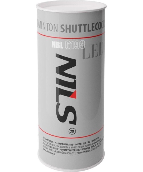 Nailoniniai badmintono plunksniukai Nils NBL6193, LED, 3 vnt.