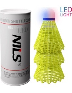 NBL6293 NYLON SHUTTLECOCKS LED MULTICOLOR PACK OF 3 NILS