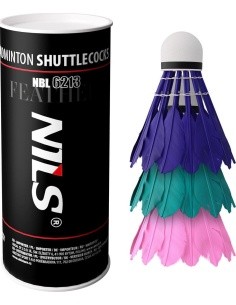 NBL6213 FEATHERS SHUTTLECOCKS MULTICOLOR 3 PCS. NILS