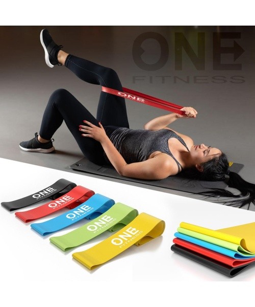 Treniruočių gumų rinkinys PBF Exercise Band Set 05 Slim One Fitness