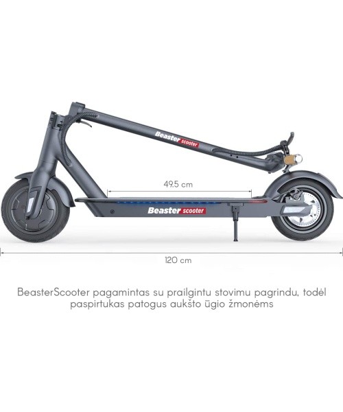 Elektrinis paspirtukas Beaster Scooter BS05W 350 W, 36 V, 8 Ah, baltas