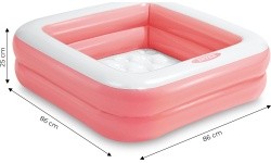 Inflatable children's wading pool 57100 Light Pink - INTEX