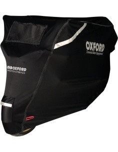 Motociklo uždangalas lauko sąlygoms Oxford Protex Stretch su klimatine membrana M, juodas