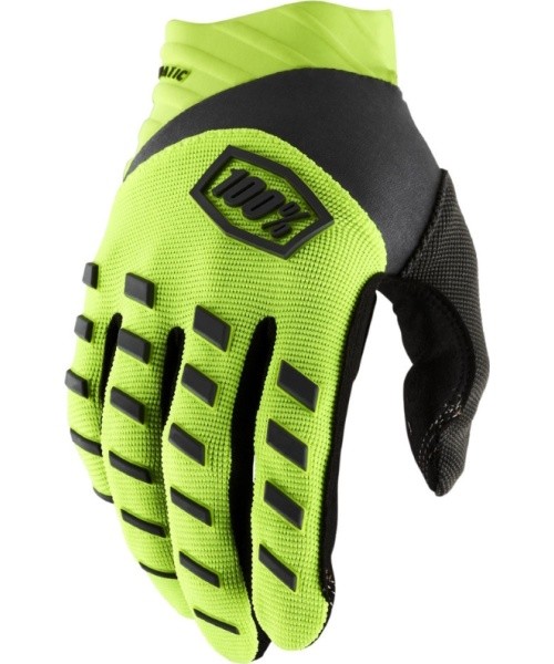 Motokroso pirštinės 100% Airmatic geltonos/juodos - Juoda, geltona