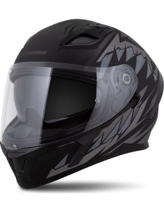Motociklininko šalmas Cassida Orbit StriX, matinė juoda/pilka