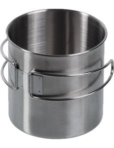 Nerūdijančio plieno puodelis 800 ml (vielinė rankena)