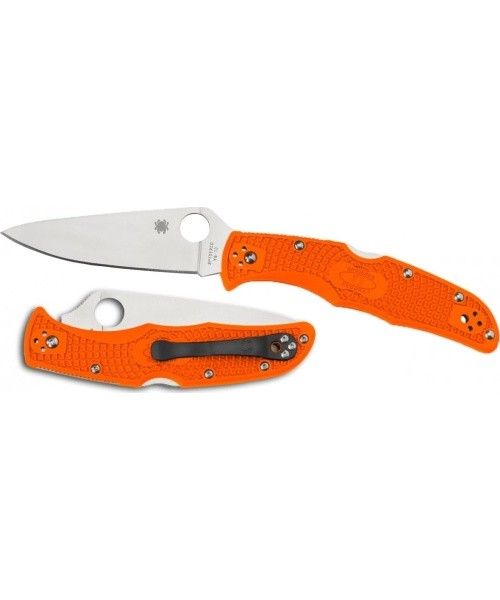 Folding Knife Spyderco C10FPOR Endura 4, Flat Ground, Orange