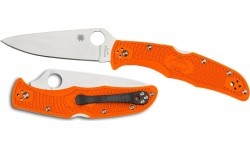 Folding Knife Spyderco C10FPOR Endura 4, Flat Ground, Orange