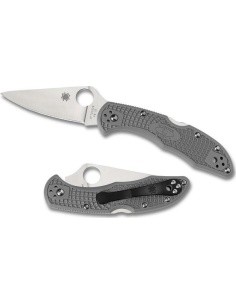 Folding Knife Spyderco C11FPGY Delica 4, Flat Ground, Gray