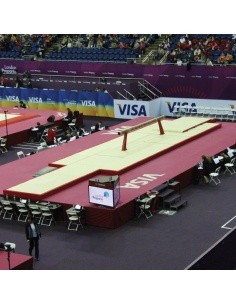 Nusileidimo čiužinių komplektas varžybų gimnastikos rąstui – su viršutiniu čiužiniu – 52 m² – FIG patvirtinta