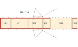 SET OF LANDING MATS FOR COMPETITION ASYMMETRIC BARS - WITH TOP MAT - 28 m² - FIG Approved