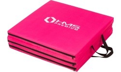Sulankstomas gimnastikos kilimėlis HMS Premium MGS02 1800x600mm, rožinis