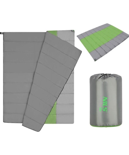 NC2011 GRAY-GREEN DOUBLE SLEEPING BAG NILS CAMP
