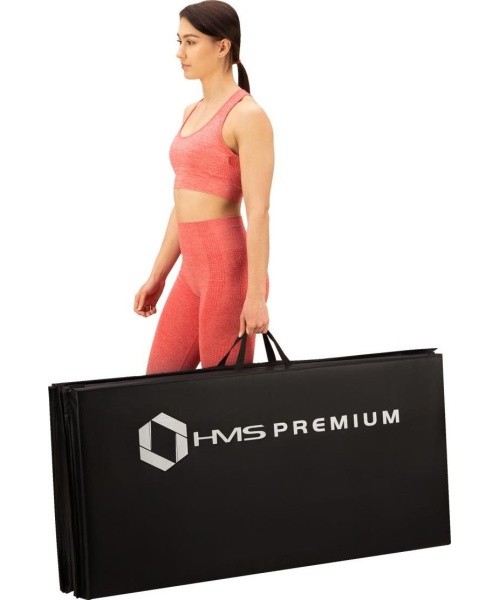 Gymnastic Foldable Mattress HMS Premium MGS01 2400x1200mm, Black