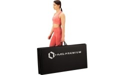 Sulankstomas gimnastikos čiužinys HMS Premium MGS01 2400x1200 mm, juodas
