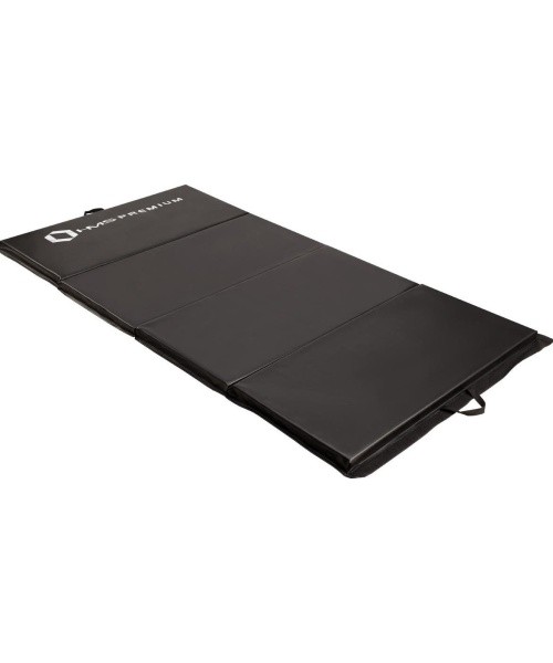 Sulankstomas gimnastikos čiužinys HMS Premium MGS01 2400x1200 mm, juodas