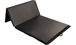Sulankstomas gimnastikos čiužinys HMS Premium MGS01 2400x1200 mm, juodas